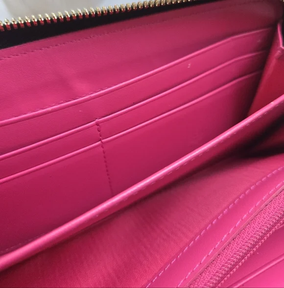 MCM Brown and Pink Visetos Diamond Ziparound Long Continental Wallet VGUC - Picture 10 of 13